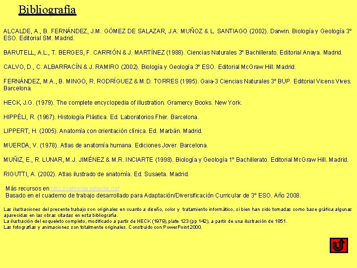 Bibliografía ALCALDE, A. , B. FERNÁNDEZ, J. M. GÓMEZ DE SALAZAR, J. A. MUÑOZ