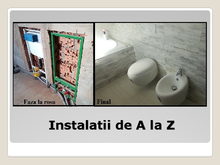 Instalatii de A la Z 