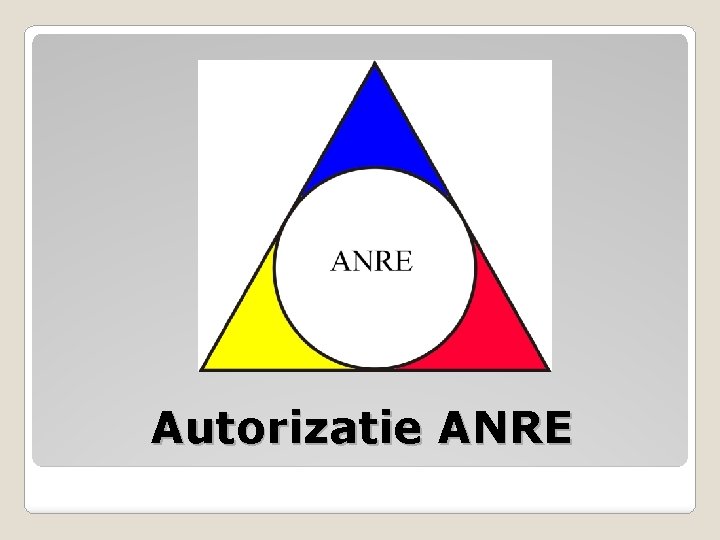 Autorizatie ANRE 