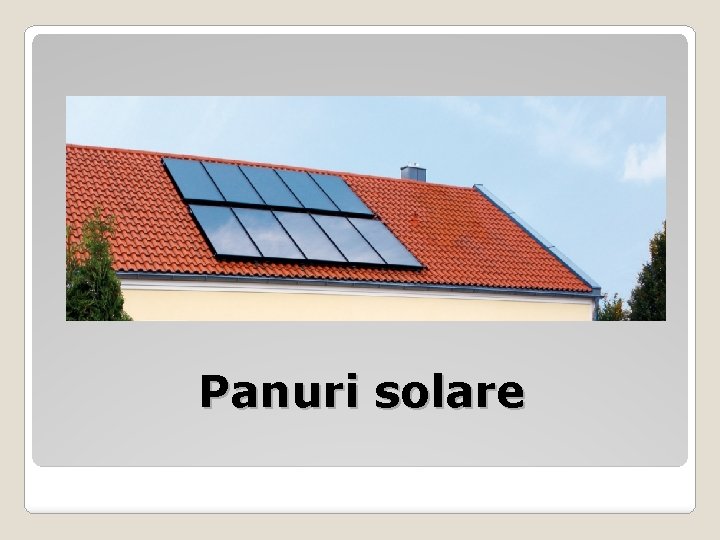 Panuri solare 
