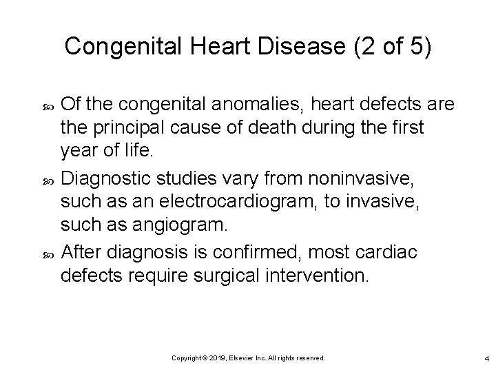 Congenital Heart Disease (2 of 5) Of the congenital anomalies, heart defects are the Congenital Heart Disease (2 of 5) Of the congenital anomalies, heart defects are the
