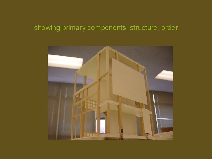 showing primary components, structure, order 