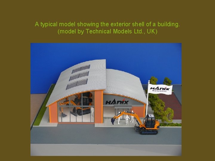 A typical model showing the exterior shell of a building. (model by Technical Models