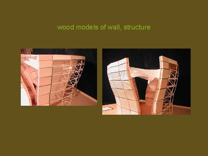 wood models of wall, structure 