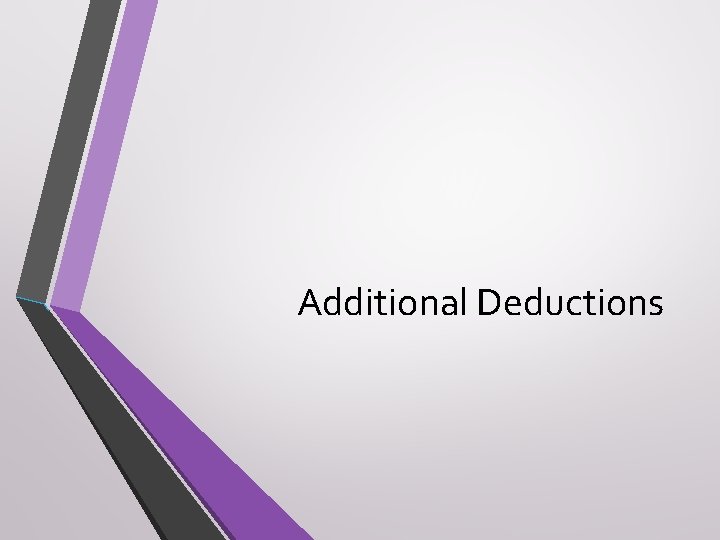 Additional Deductions 