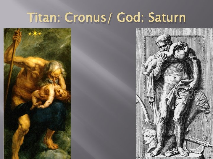 Titan: Cronus/ God: Saturn 