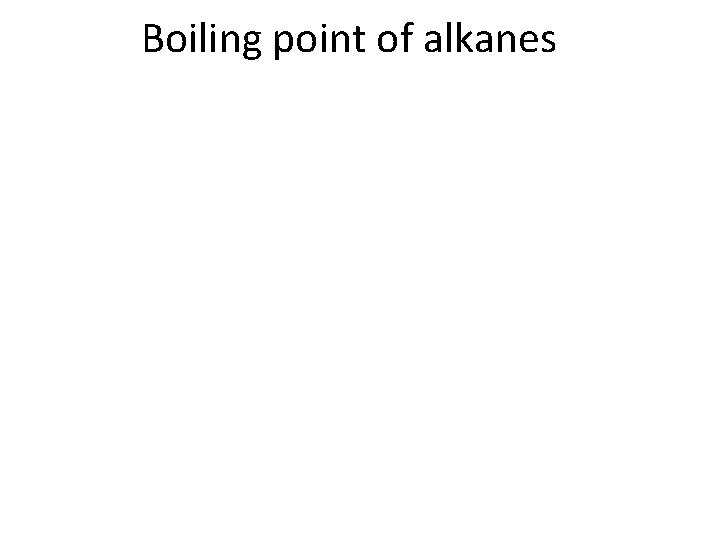 Boiling point of alkanes 