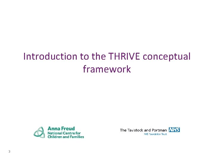 Introduction to the THRIVE conceptual framework 3 Introduction to the THRIVE conceptual framework 3