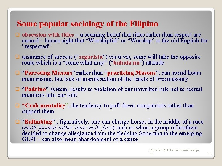 Some popular sociology of the Filipino q obsession with titles – a seeming belief