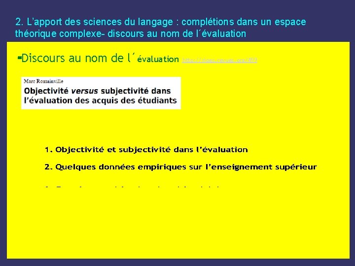 2. L’apport des sciences du langage : complétions dans un espace théorique complexe- discours