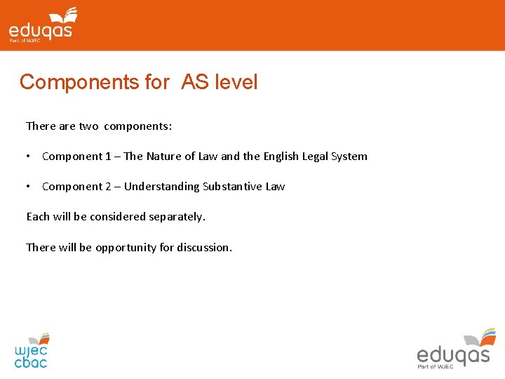 Components for AS level There are two components: • Component 1 – The Nature