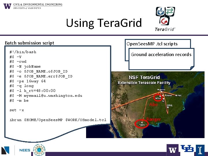 Using Tera. Grid Batch submission script #!/bin/bash #$ -V #$ -cwd #$ -N job.