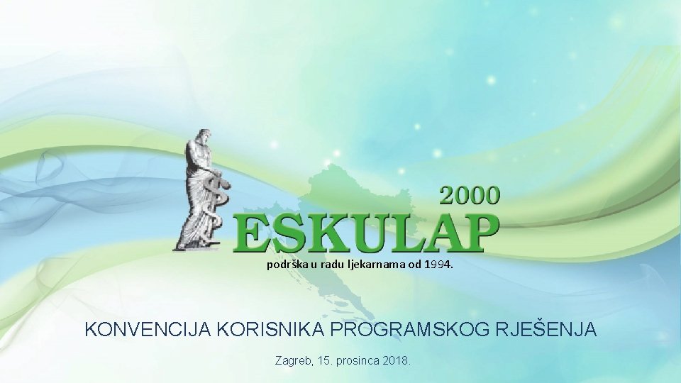 podrška u radu ljekarnama od 1994. KONVENCIJA KORISNIKA PROGRAMSKOG RJEŠENJA Zagreb, 15. prosinca 2018.
