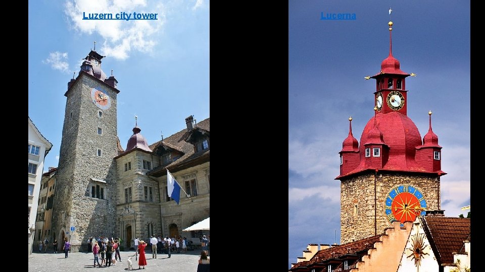 Luzern city tower Lucerna 