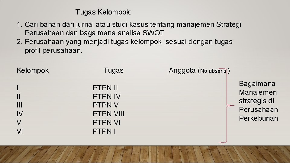 Tugas Kelompok: 1. Cari bahan dari jurnal atau studi kasus tentang manajemen Strategi Perusahaan