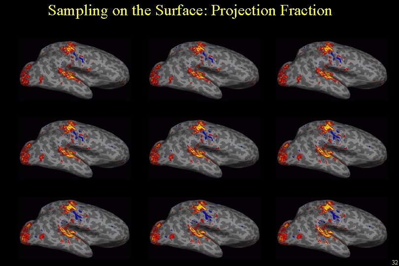 Sampling on the Surface: Projection Fraction -0. 1 0. 0 (white) +0. 1 +0.