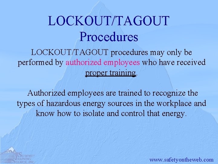 www safetyontheweb com LOCKOUT TAGOUT www safetyontheweb com
