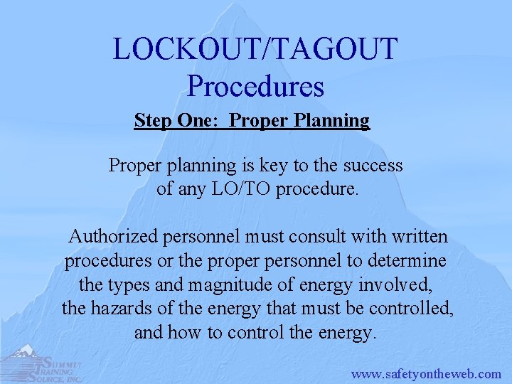 www safetyontheweb com LOCKOUT TAGOUT www safetyontheweb com