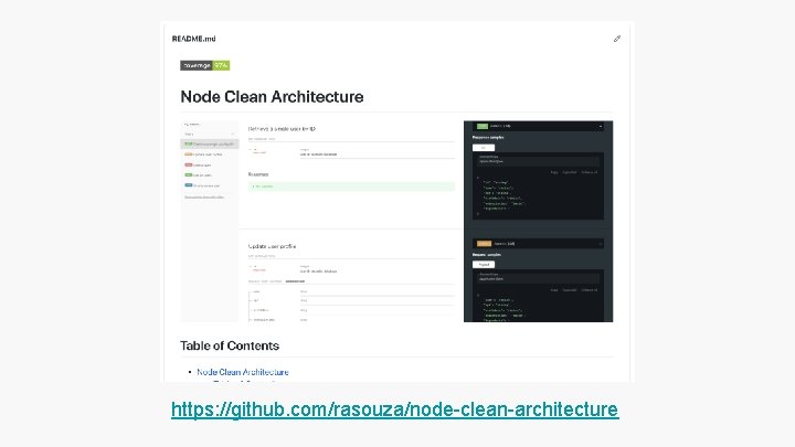 https: //github. com/rasouza/node-clean-architecture https: //github. com/rasouza/node-clean-architecture