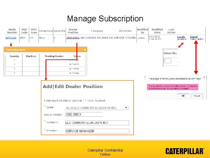 Manage Subscription Caterpillar Confidential Yellow 