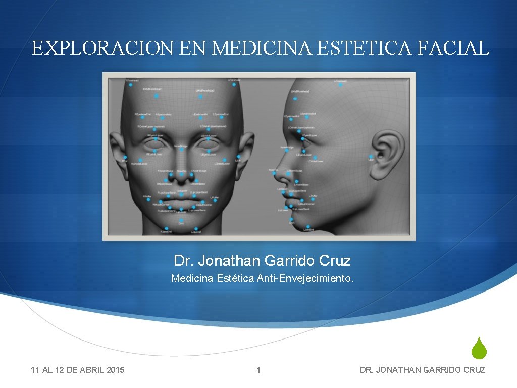 EXPLORACION EN MEDICINA ESTETICA FACIAL Dr. Jonathan Garrido Cruz Medicina Estética Anti-Envejecimiento. 11 AL