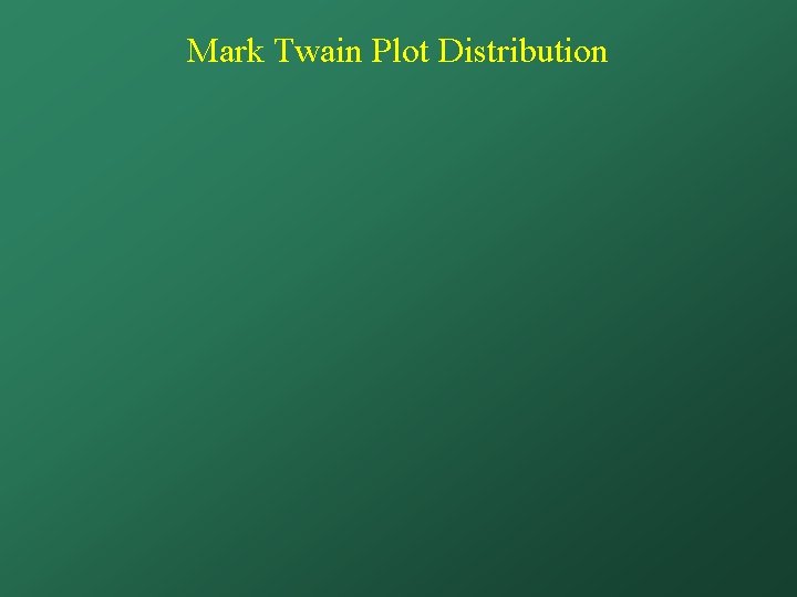 Mark Twain Plot Distribution 