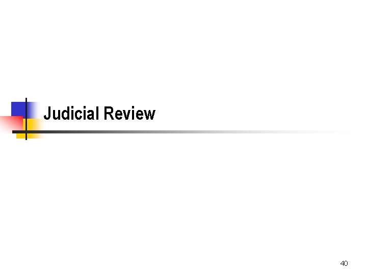 Judicial Review 40 