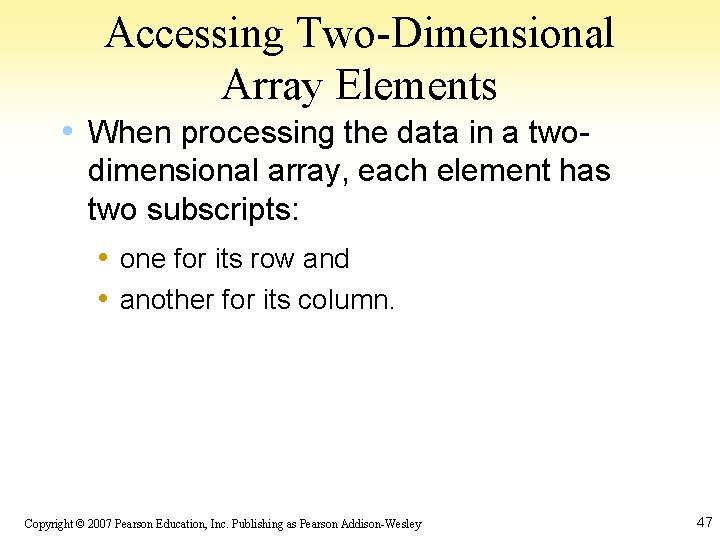 Chapter 8 Arrays and the Array List Class