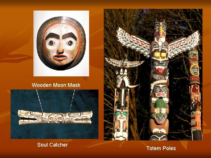 Wooden Moon Mask Soul Catcher Totem Poles 