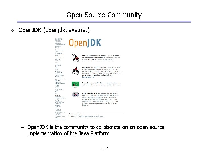 Open Source Community Open. JDK (openjdk. java. net) – Open. JDK is the community