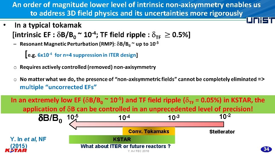 An order of magnitude lower level of intrinsic non-axisymmetry enables us to address 3