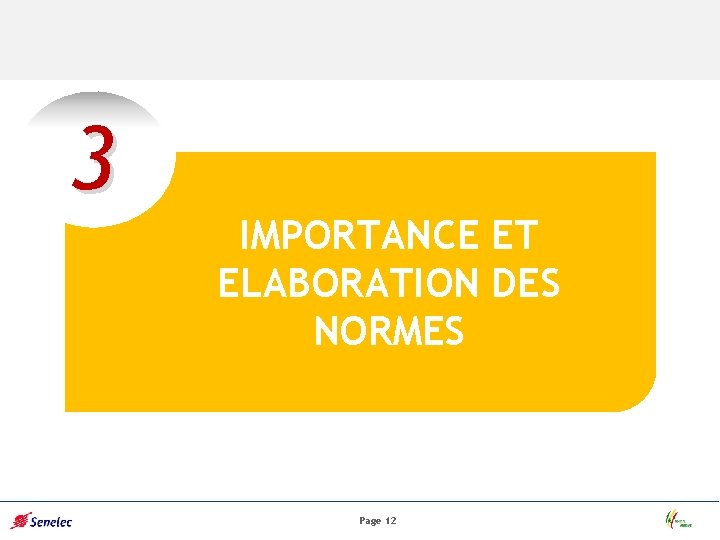 3 IMPORTANCE ET ELABORATION DES NORMES Page 12 