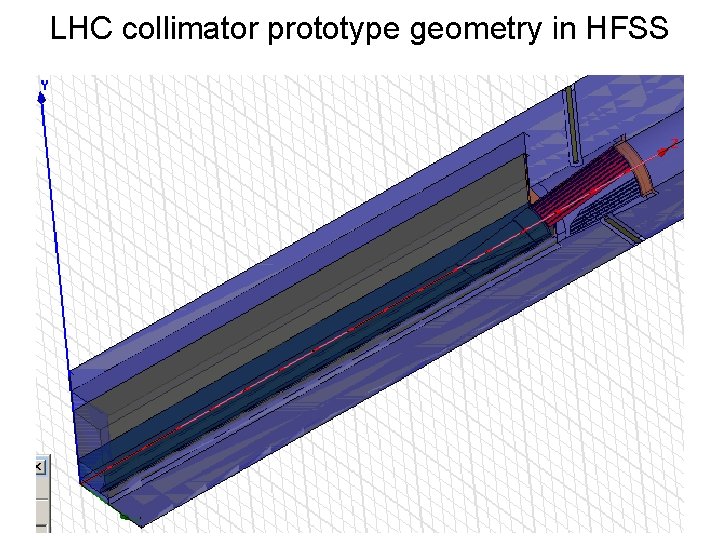 LHC collimator prototype geometry in HFSS 