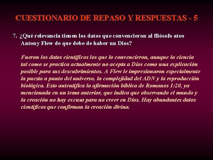 CUESTIONARIO DE REPASO Y RESPUESTAS - 5 7. ¿Qué relevancia tienen los datos que