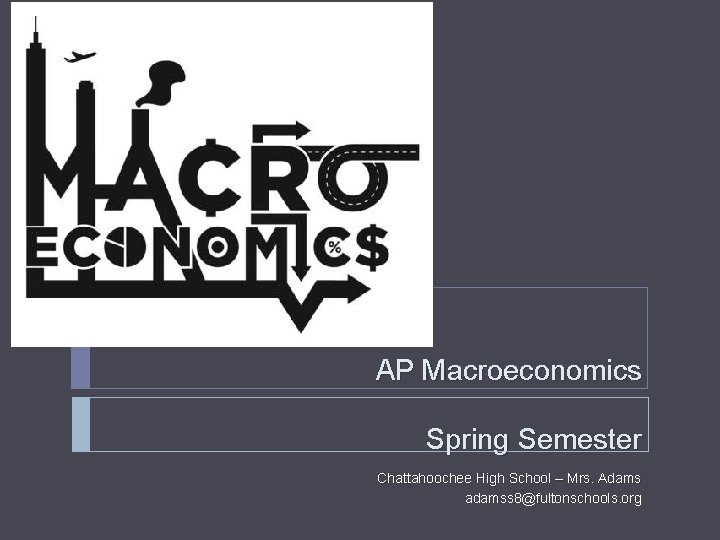AP Macroeconomics Spring Semester Chattahoochee High School – Mrs. Adams adamss 8@fultonschools. org 