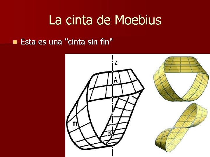La cinta de Moebius n Esta es una "cinta sin fin" La cinta de Moebius n Esta es una "cinta sin fin"