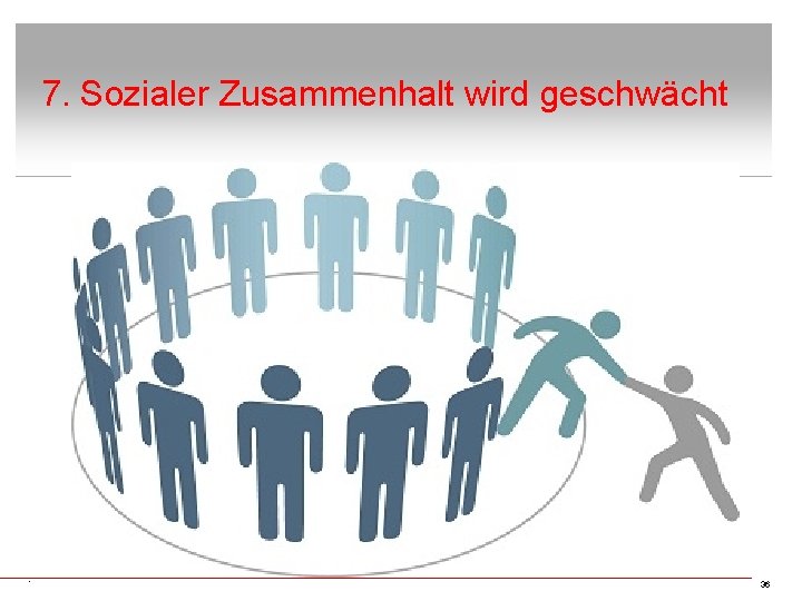 7. Sozialer Zusammenhalt wird geschwächt ´ 36 