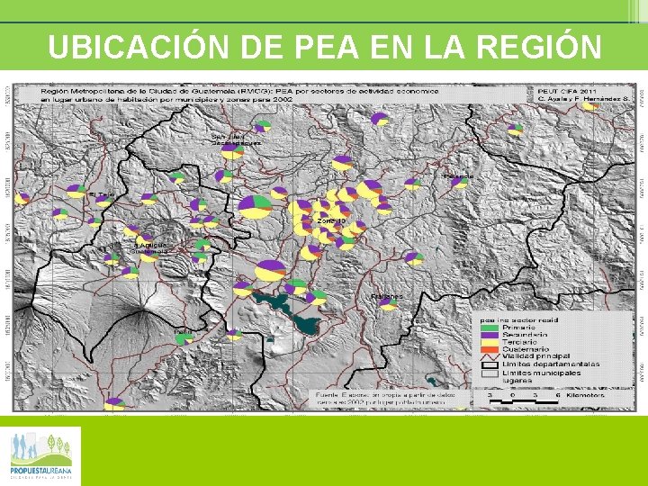 Ba ure o s. REGIÓN UBICACIÓN DEs. PEA ENr LA 