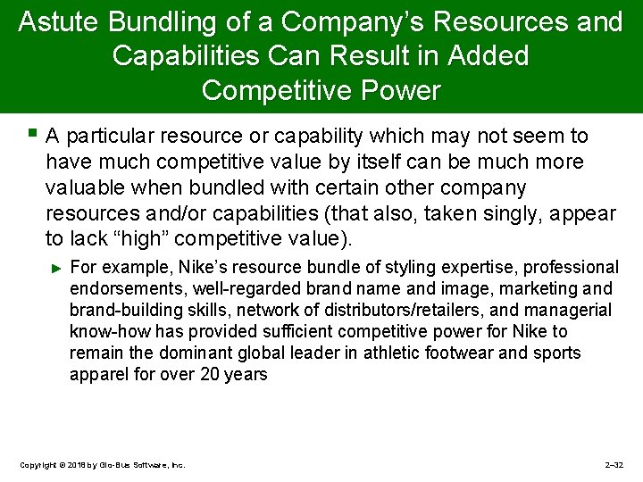 Astute Bundling of a Company’s Resources and Capabilities Can Result in Added Competitive Power