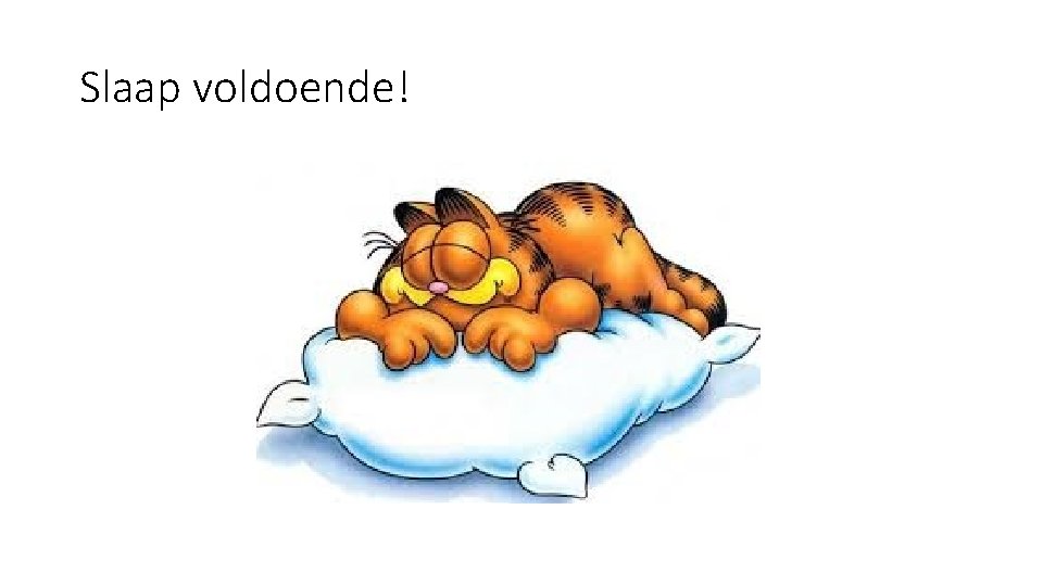 Slaap voldoende! Slaap voldoende!