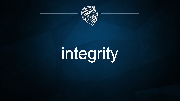 integrity integrity