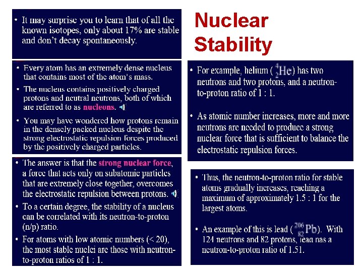 Nuclear Stability 