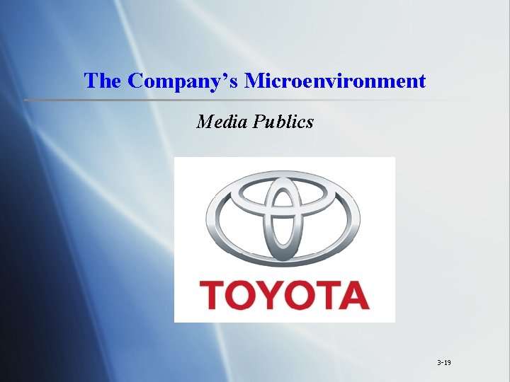 The Company’s Microenvironment Media Publics 3 -19 