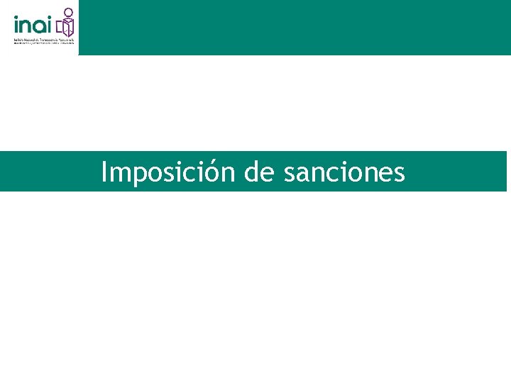 Imposición de sanciones 