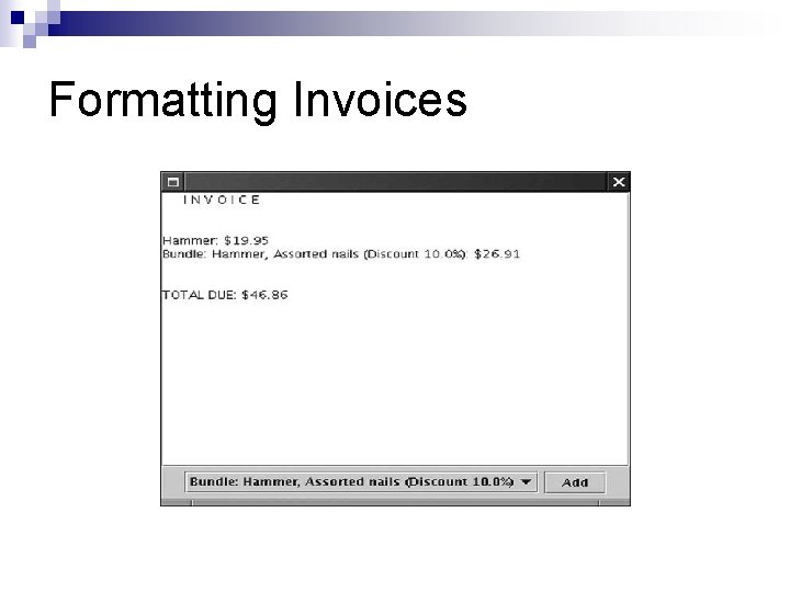 Formatting Invoices 