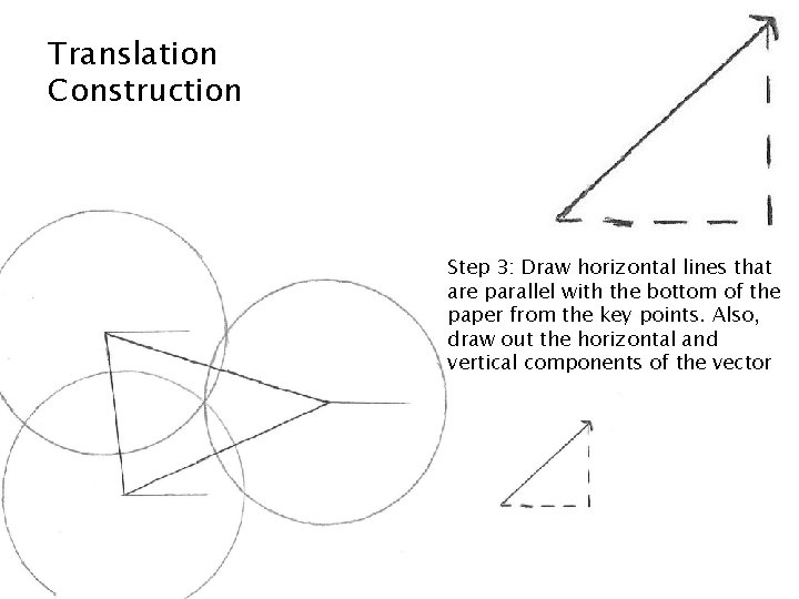 Translation Construction Step 3: Draw horizontal lines that are parallel with the bottom of