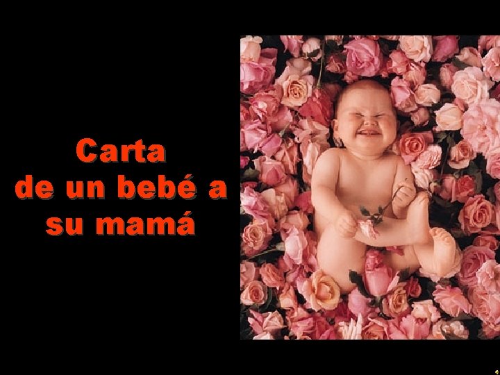 Carta de un bebé a su mamá 