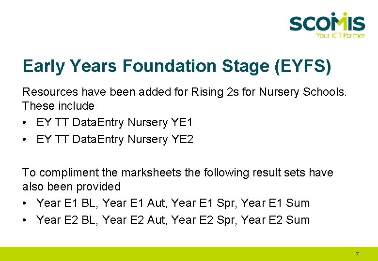 Early Years Foundation Stage (EYFS) Resources have been added for Rising 2 s for