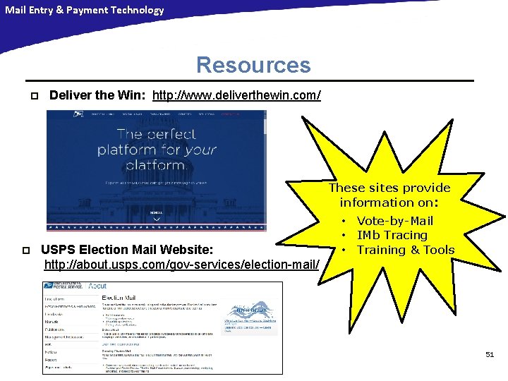 Mail Entry & Payment Technology Resources p Deliver the Win: http: //www. deliverthewin. com/ Mail Entry & Payment Technology Resources p Deliver the Win: http: //www. deliverthewin. com/