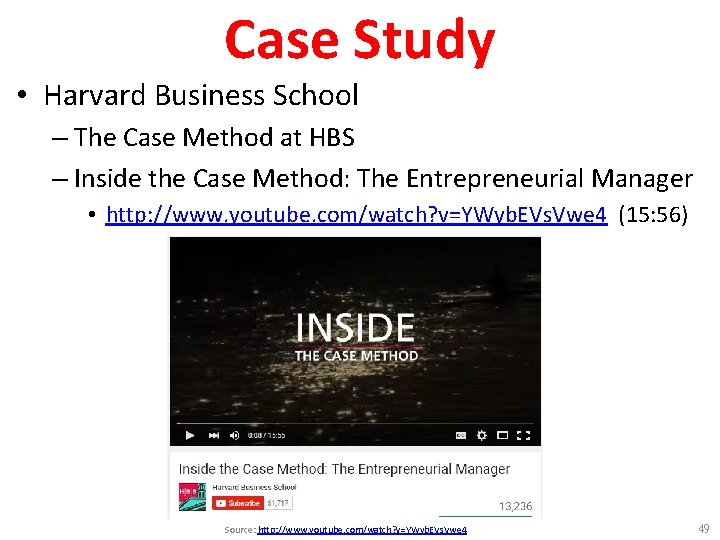 Case Study • Harvard Business School – The Case Method at HBS – Inside
